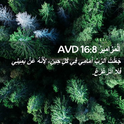 Picture 02 - اَلْمَزَامِيرُ 16:8 AVD - جَعَلْتُ ٱلرَّبَّ - Bible Verse Picture