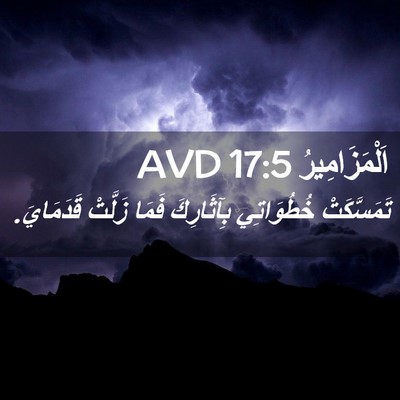 Picture 02 - اَلْمَزَامِيرُ 17:5 AVD - تَمَسَّكَتْ خُطُوَاتِي - Bible Verse Picture