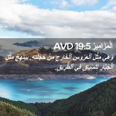 Picture 02 - اَلْمَزَامِيرُ 19:5 AVD - وَهِيَ مِثْلُ ٱلْعَرُوسِ - Bible Verse Picture
