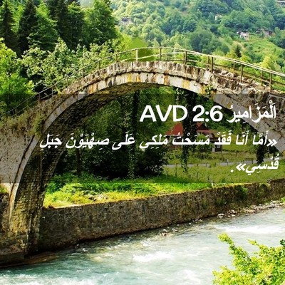 Picture 02 - اَلْمَزَامِيرُ 2:6 AVD - «أَمَّا أَنَا فَقَدْ - Bible Verse Picture