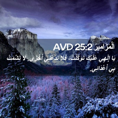Picture 02 - اَلْمَزَامِيرُ 25:2 AVD - يَا إِلَهِي عَلَيْكَ - Bible Verse Picture
