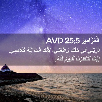 Picture 02 - اَلْمَزَامِيرُ 25:5 AVD - دَرِّبْنِي فِي حَقِّكَ - Bible Verse Picture