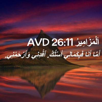 Picture 02 - اَلْمَزَامِيرُ 26:11 AVD - أَمَّا أَنَا فَبِكَمَالِي - Bible Verse Picture