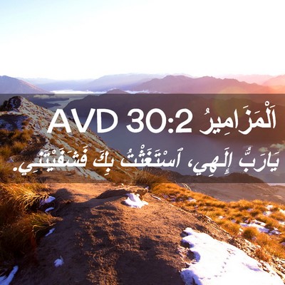 Picture 02 - اَلْمَزَامِيرُ 30:2 AVD - يَارَبُّ إِلَهِي، - Bible Verse Picture