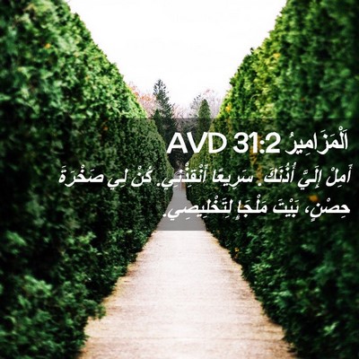 Picture 02 - اَلْمَزَامِيرُ 31:2 AVD - أَمِلْ إِلَيَّ أُذُنَكَ. - Bible Verse Picture