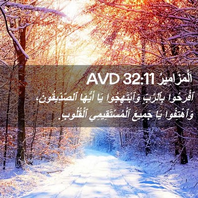 Picture 02 - اَلْمَزَامِيرُ 32:11 AVD - ٱفْرَحُوا بِٱلرَّبِّ - Bible Verse Picture