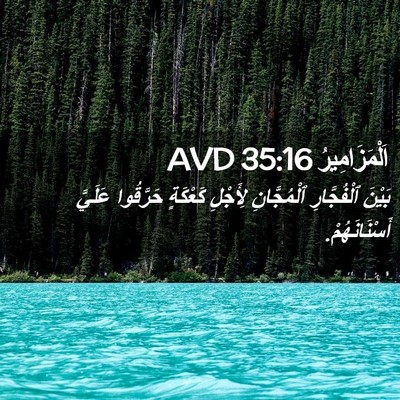 Picture 02 - اَلْمَزَامِيرُ 35:16 AVD - بَيْنَ ٱلْفُجَّارِ - Bible Verse Picture
