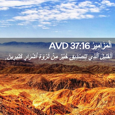 Picture 02 - اَلْمَزَامِيرُ 37:16 AVD - اَلْقَلِيلُ ٱلَّذِي - Bible Verse Picture