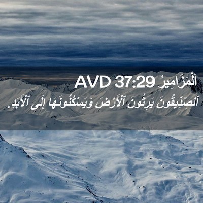 Picture 02 - اَلْمَزَامِيرُ 37:29 AVD - ٱلصِّدِّيقُونَ يَرِثُونَ - Bible Verse Picture