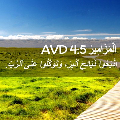 Picture 02 - اَلْمَزَامِيرُ 4:5 AVD - اِذْبَحُوا ذَبَائِحَ - Bible Verse Picture