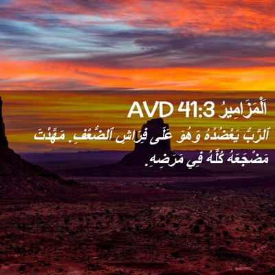 Picture 02 - اَلْمَزَامِيرُ 41:3 AVD - ٱلرَّبُّ يَعْضُدُهُ - Bible Verse Picture