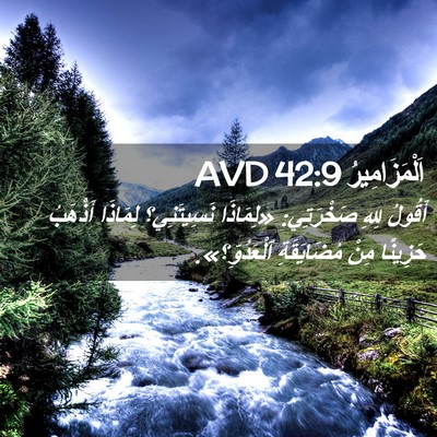 Picture 02 - اَلْمَزَامِيرُ 42:9 AVD - أَقُولُ لِلهِ صَخْرَتِي: - Bible Verse Picture