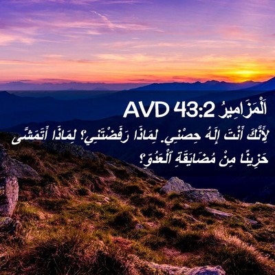 Picture 02 - اَلْمَزَامِيرُ 43:2 AVD - لِأَنَّكَ أَنْتَ إِلَهُ - Bible Verse Picture