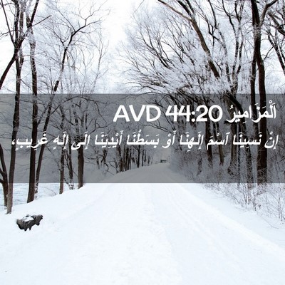 Picture 02 - اَلْمَزَامِيرُ 44:20 AVD - إِنْ نَسِينَا ٱسْمَ - Bible Verse Picture