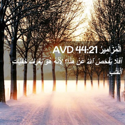 Picture 02 - اَلْمَزَامِيرُ 44:21 AVD - أَفَلَا يَفْحَصُ ٱللهُ - Bible Verse Picture