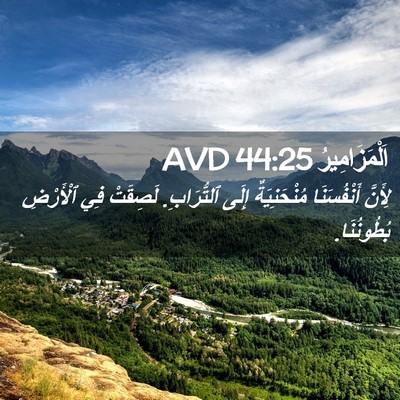 Picture 02 - اَلْمَزَامِيرُ 44:25 AVD - لِأَنَّ أَنْفُسَنَا - Bible Verse Picture