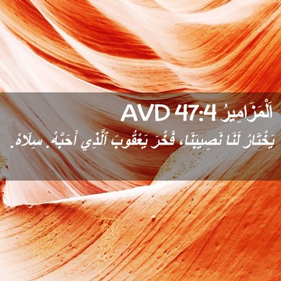 Picture 02 - اَلْمَزَامِيرُ 47:4 AVD - يَخْتَارُ لَنَا - Bible Verse Picture