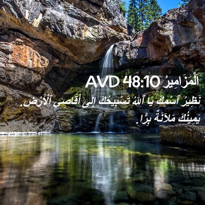 Picture 02 - اَلْمَزَامِيرُ 48:10 AVD - نَظِيرُ ٱسْمِكَ يَا ٱللهُ - Bible Verse Picture