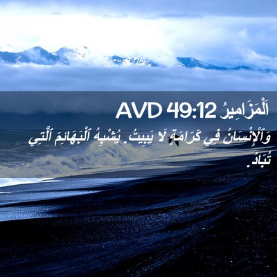 Picture 02 - اَلْمَزَامِيرُ 49:12 AVD - وَٱلْإِنْسَانُ فِي - Bible Verse Picture