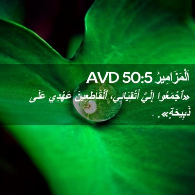Picture 02 - اَلْمَزَامِيرُ 50:5 AVD - «ٱجْمَعُوا إِلَيَّ - Bible Verse Picture