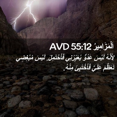 Picture 02 - اَلْمَزَامِيرُ 55:12 AVD - لِأَنَّهُ لَيْسَ عَدُوٌّ - Bible Verse Picture