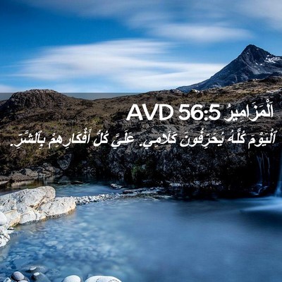 Picture 02 - اَلْمَزَامِيرُ 56:5 AVD - ٱلْيَوْمَ كُلَّهُ - Bible Verse Picture