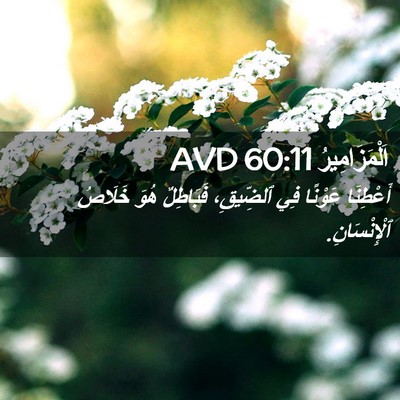 Picture 02 - اَلْمَزَامِيرُ 60:11 AVD - أَعْطِنَا عَوْنًا فِي - Bible Verse Picture