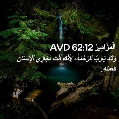 Picture 02 - اَلْمَزَامِيرُ 62:12 AVD - وَلَكَ يَارَبُّ - Bible Verse Picture