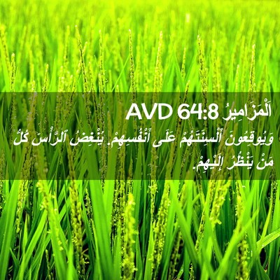 Picture 02 - اَلْمَزَامِيرُ 64:8 AVD - وَيُوقِعُونَ - Bible Verse Picture