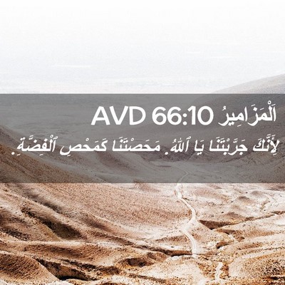 Picture 02 - اَلْمَزَامِيرُ 66:10 AVD - لِأَنَّكَ جَرَّبْتَنَا - Bible Verse Picture
