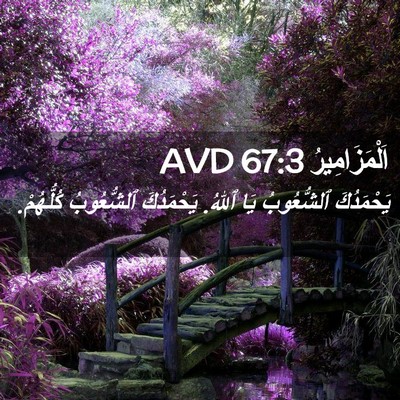 Picture 02 - اَلْمَزَامِيرُ 67:3 AVD - يَحْمَدُكَ ٱلشُّعُوبُ يَا - Bible Verse Picture