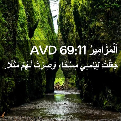 Picture 02 - اَلْمَزَامِيرُ 69:11 AVD - جَعَلْتُ لِبَاسِي - Bible Verse Picture