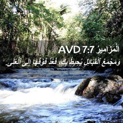 Picture 02 - اَلْمَزَامِيرُ 7:7 AVD - وَمَجْمَعُ ٱلْقَبَائِلِ - Bible Verse Picture