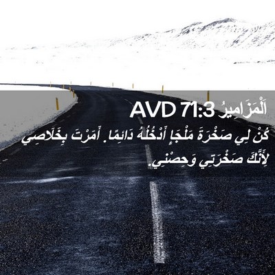 Picture 02 - اَلْمَزَامِيرُ 71:3 AVD - كُنْ لِي صَخْرَةَ مَلْجَإٍ - Bible Verse Picture