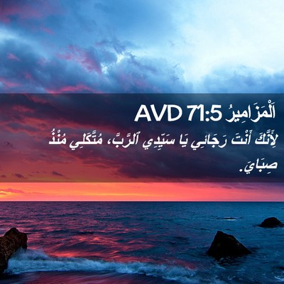 Picture 02 - اَلْمَزَامِيرُ 71:5 AVD - لِأَنَّكَ أَنْتَ رَجَائِي - Bible Verse Picture