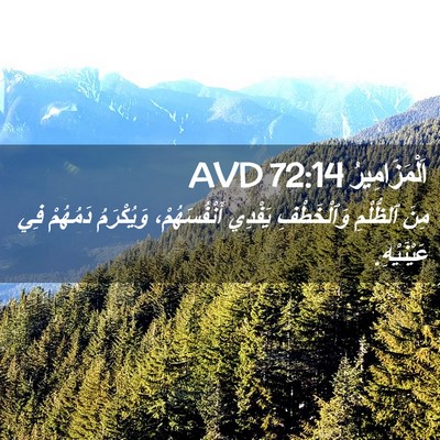 Picture 02 - اَلْمَزَامِيرُ 72:14 AVD - مِنَ ٱلظُّلْمِ - Bible Verse Picture