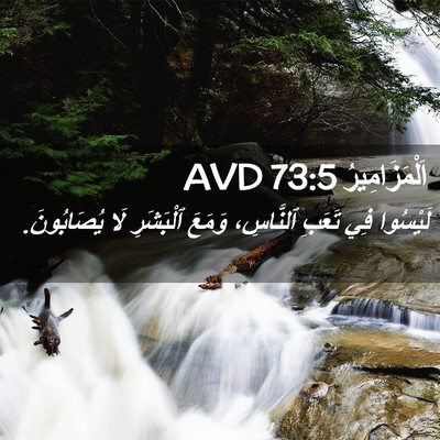 Picture 02 - اَلْمَزَامِيرُ 73:5 AVD - لَيْسُوا فِي تَعَبِ - Bible Verse Picture