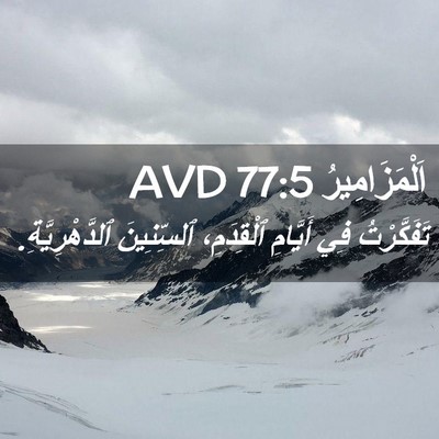 Picture 02 - اَلْمَزَامِيرُ 77:5 AVD - تَفَكَّرْتُ فِي أَيَّامِ - Bible Verse Picture