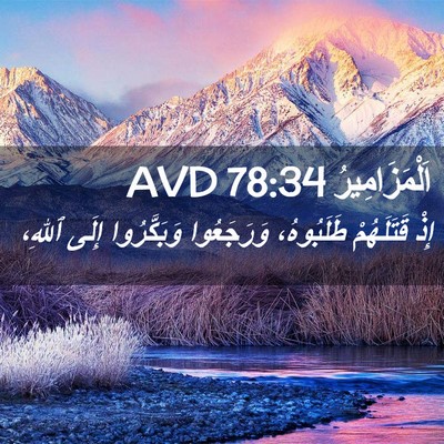 Picture 02 - اَلْمَزَامِيرُ 78:34 AVD - إِذْ قَتَلَهُمْ - Bible Verse Picture