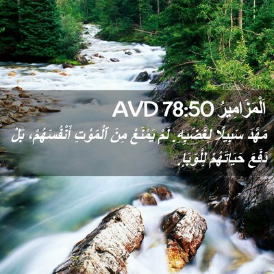 Picture 02 - اَلْمَزَامِيرُ 78:50 AVD - مَهَّدَ سَبِيلًا - Bible Verse Picture