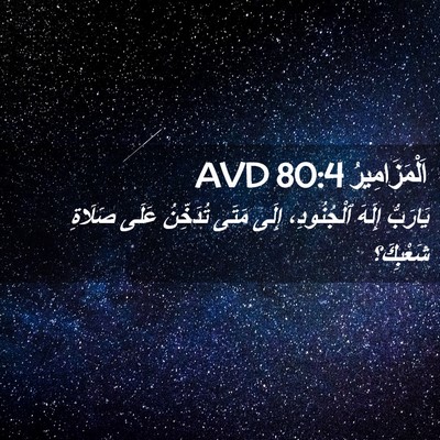 Picture 02 - اَلْمَزَامِيرُ 80:4 AVD - يَارَبُّ إِلَهَ - Bible Verse Picture