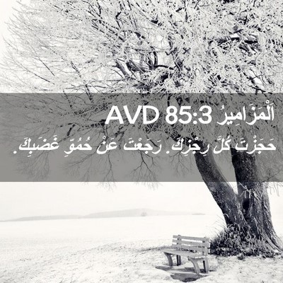Picture 02 - اَلْمَزَامِيرُ 85:3 AVD - حَجَزْتَ كُلَّ رِجْزِكَ. - Bible Verse Picture