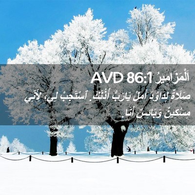 Picture 02 - اَلْمَزَامِيرُ 86:1 AVD - صَلَاةٌ لِدَاوُدَ أَمِلْ - Bible Verse Picture