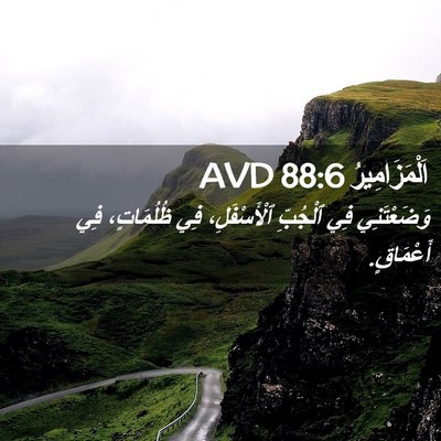 Picture 02 - اَلْمَزَامِيرُ 88:6 AVD - وَضَعْتَنِي فِي ٱلْجُبِّ - Bible Verse Picture