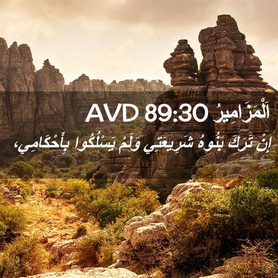 Picture 02 - اَلْمَزَامِيرُ 89:30 AVD - إِنْ تَرَكَ بَنُوهُ - Bible Verse Picture