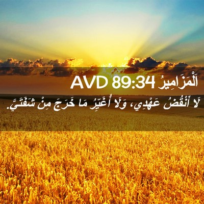 Picture 02 - اَلْمَزَامِيرُ 89:34 AVD - لَا أَنْقُضُ عَهْدِي، - Bible Verse Picture
