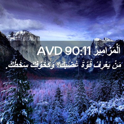 Picture 02 - اَلْمَزَامِيرُ 90:11 AVD - مَنْ يَعْرِفُ قُوَّةَ - Bible Verse Picture
