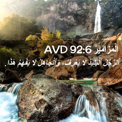 Picture 02 - اَلْمَزَامِيرُ 92:6 AVD - ٱلرَّجُلُ ٱلْبَلِيدُ لَا - Bible Verse Picture
