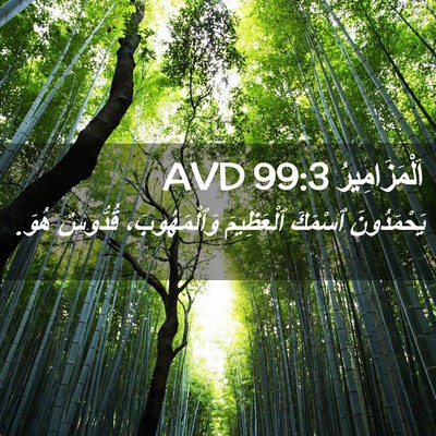Picture 02 - اَلْمَزَامِيرُ 99:3 AVD - يَحْمَدُونَ ٱسْمَكَ - Bible Verse Picture