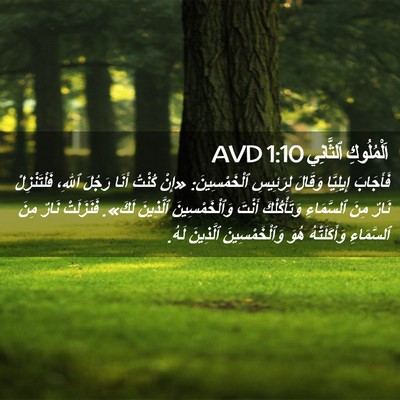 Picture 02 - اَلْمُلُوكِ ٱلثَّانِي 1:10 AVD - فَأَجَابَ إِيلِيَّا - Bible Verse Picture